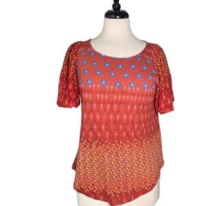 Lucky Brand Women's Top Boho Popover Blouse Size Small Petite NWT